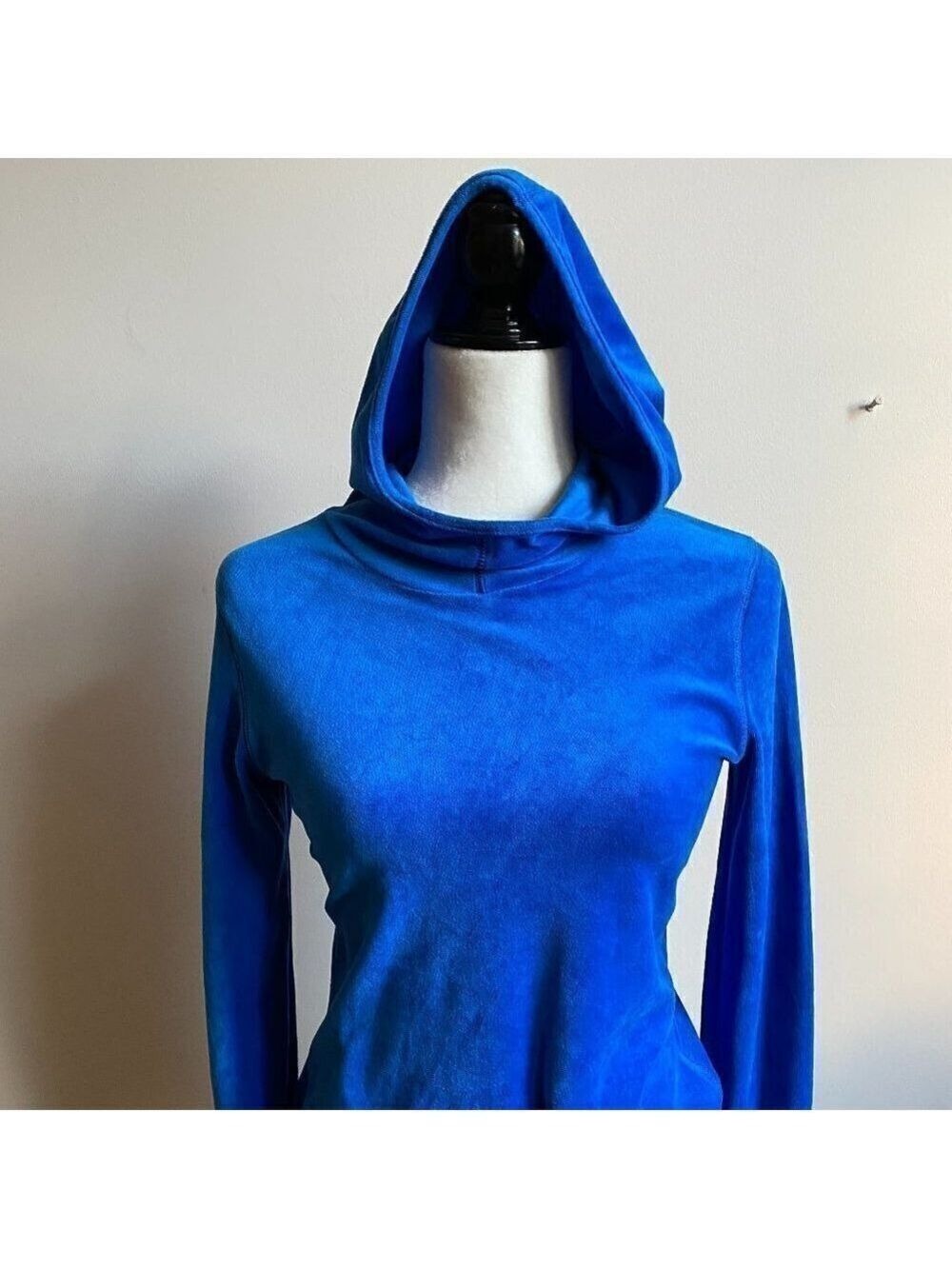 SJYP Hooded Blue Sweater Long Sleeve Small Korean